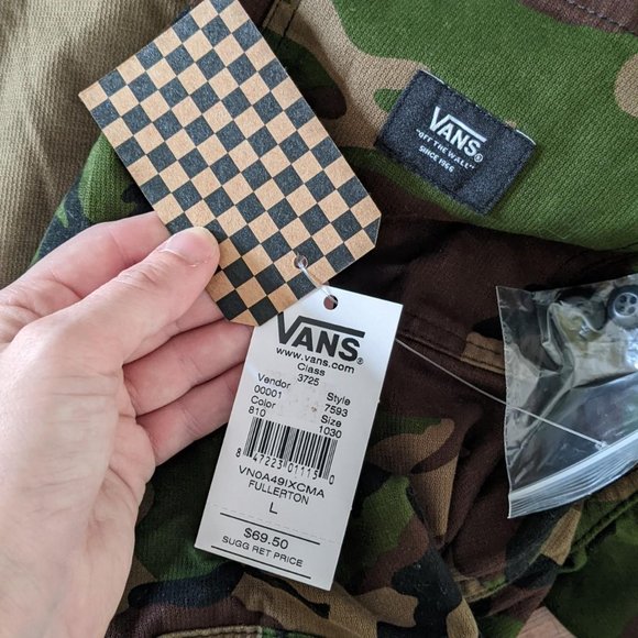 NWT Vans Fullerton Mens Camouflage Military Jacket - Picture 7 of 7